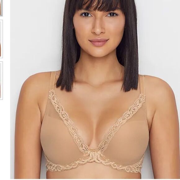NATORI Feathers Plunge Bra Size 32C - Picture 1 of 7